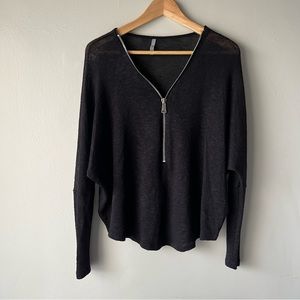 Chunky Zip Knit Top